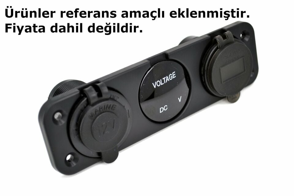 3 Yuvarlak Delikli Pano Montaj Port Plastik Yuva Çakmak USB Panel MT-SK63