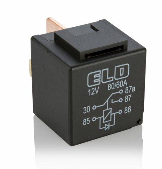 12V 80/60A Diyotlu Güç Rölesi 5 Fişli NO 80A / NC 60A