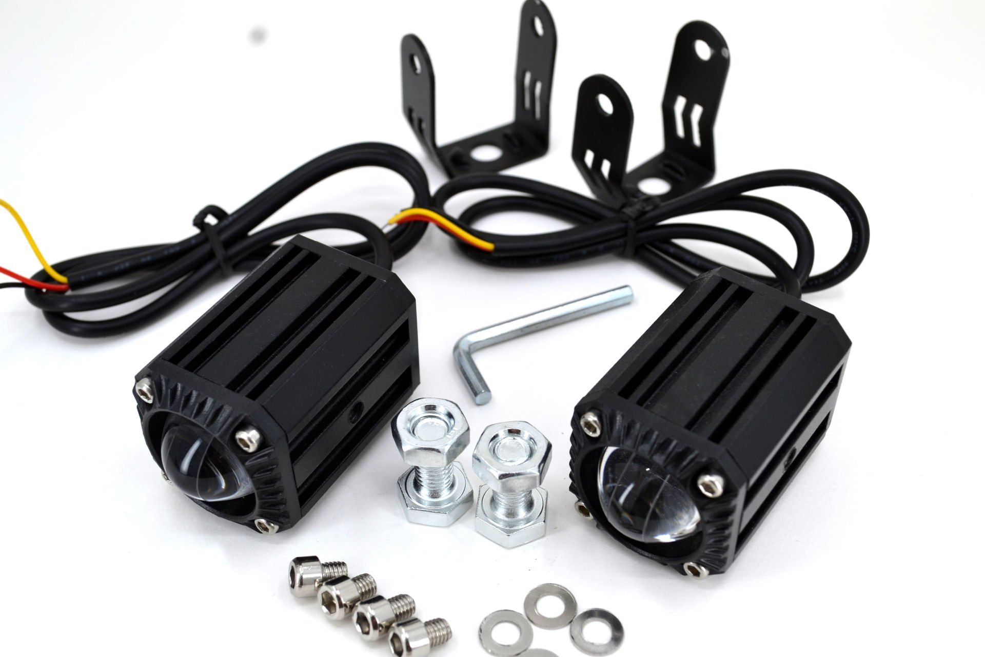 Motosiklet Led Sis Lamba Beyaz Sarı Işık 10W Mercekli Takım