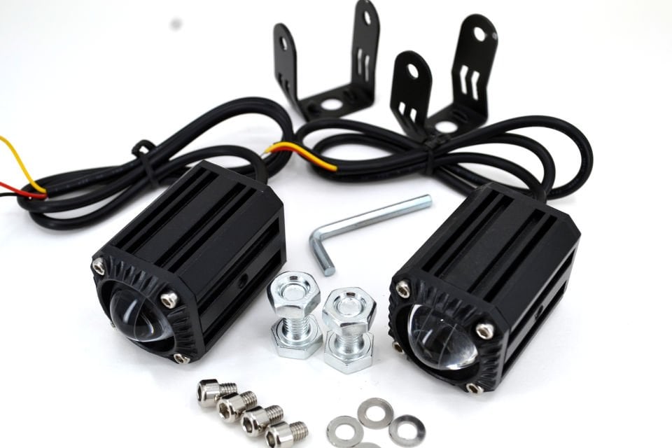 Motosiklet Led Sis Lamba Beyaz Sarı Işık 10W Mercekli Takım