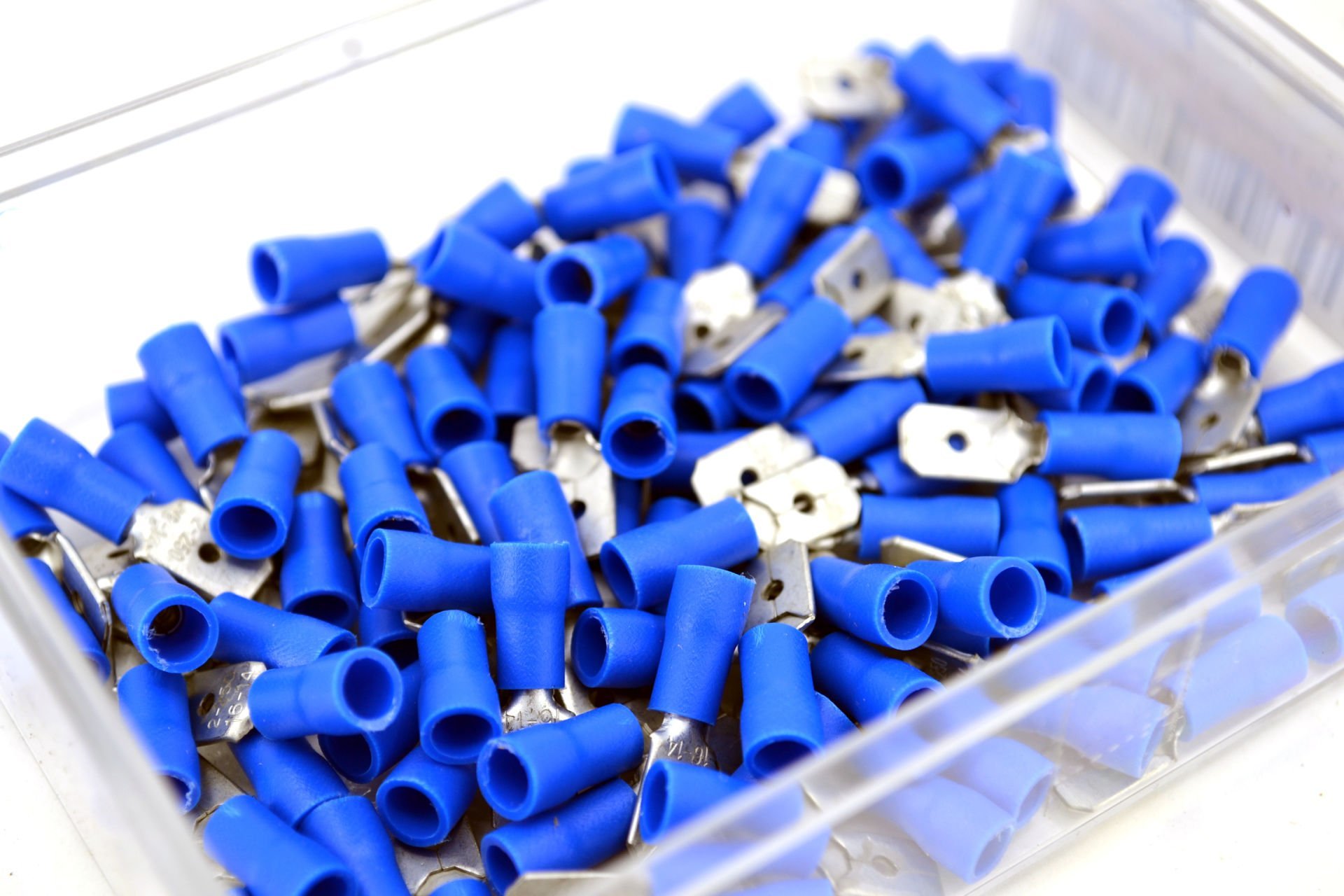 200 Adet 1,50-2,50mm Kablo Ucu 6,3 Erkek Mavi Izolasyonlu Sıkmalı MT-SKEM63