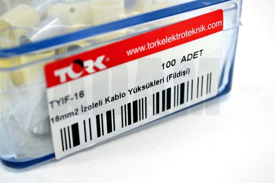 100 Adet 16mm² Kablo Yüksüğü Bakır Bej Yüksük TYIF-16