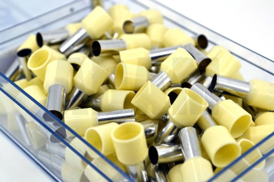 100 Adet 16mm² Kablo Yüksüğü Bakır Bej Yüksük TYIF-16
