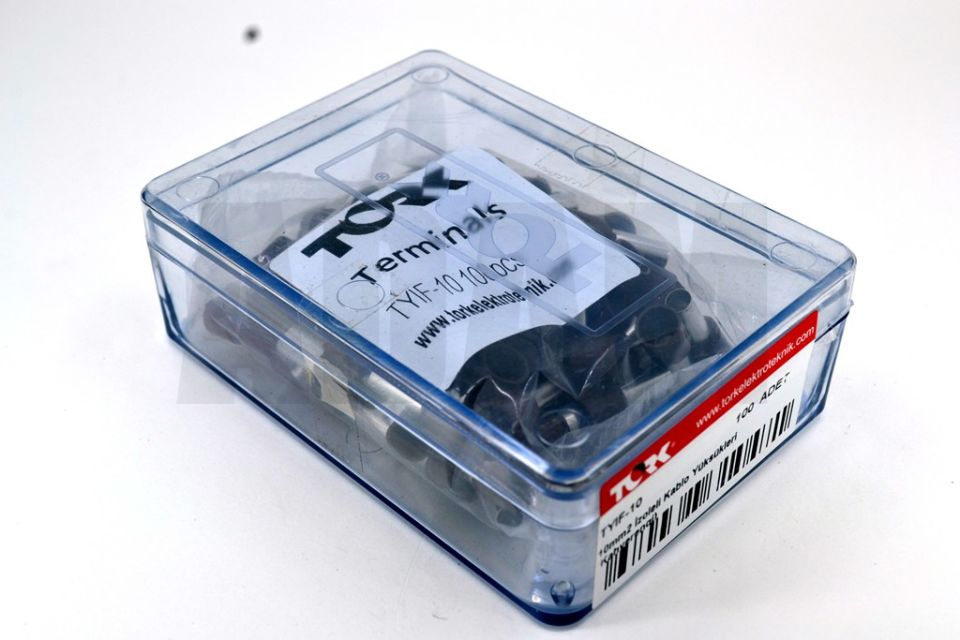 100 Adet 10mm² Kablo Yüksüğü Bakır Kahverengi Yüksük TYIF-10