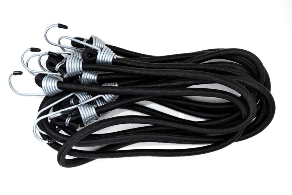 5 Adet Yuvarlak Bagaj Lastiği Kancalı 1 Metre Çekince 2 Metre