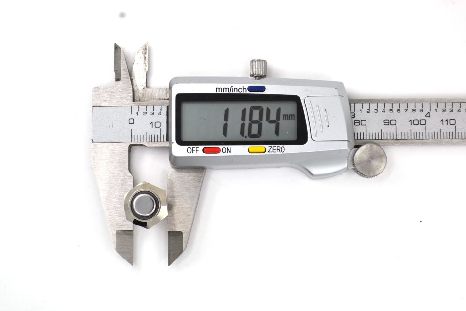 12mm Yaylı Buton Anahtar 12V 24V Mavi Işıklı Yuvarlak Metal MT-ANY14