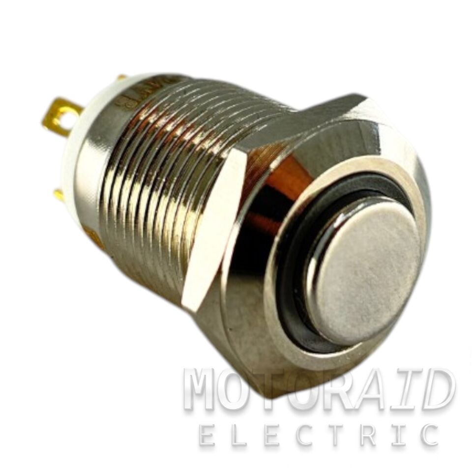 12mm Yaylı Buton Anahtar 12V 24V Mavi Işıklı Yuvarlak Metal MT-ANY14
