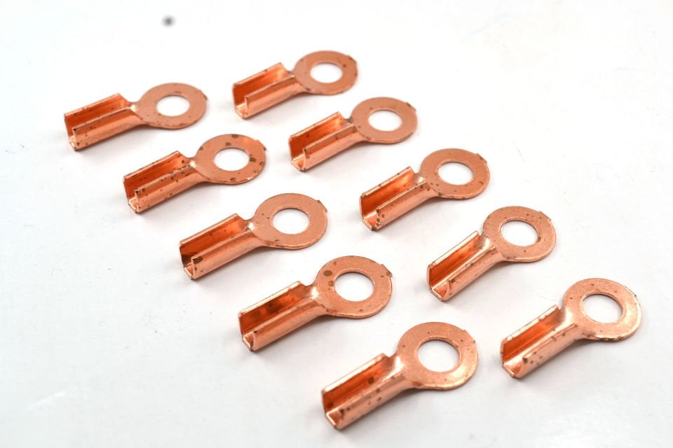 10 Adet 10Luk Akü Kablo Tesisat Ucu Bakır Fiş Pabuç Başlık Terminal