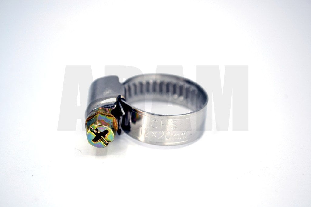 12*20 Paslanmaz Çelik Hortum Boru Tesisat Kelepçesi 1Adet