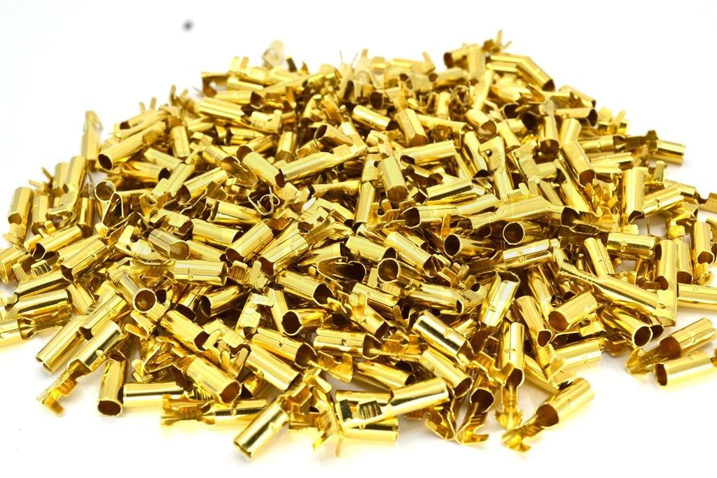 300 Adet Yuvarlak Dişi Fiş Prinç Kablo Ucu
