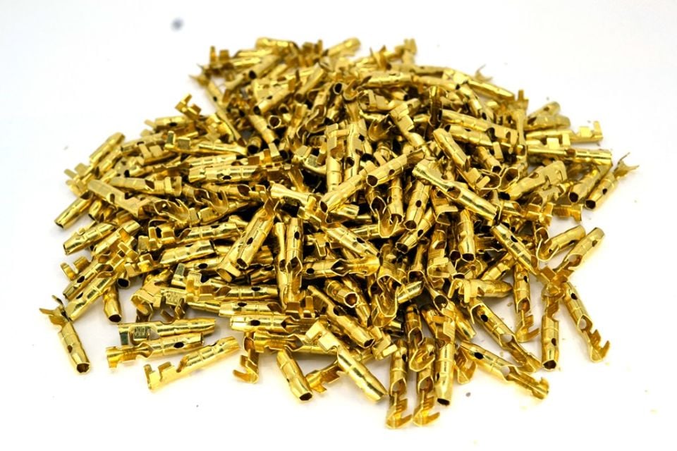 300 Adet Yuvarlak Erkek Fiş Prinç Kablo Ucu