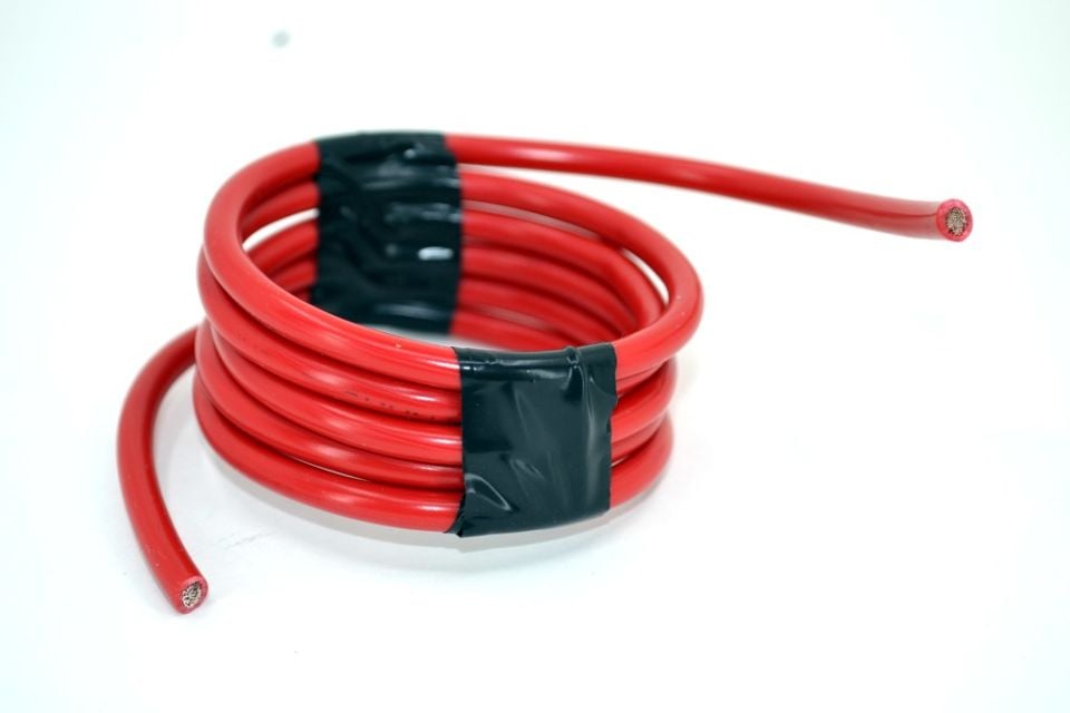 1 Metre 6mm² Kırmızı Bakır Kablo Kalaylı Nyaf Marine