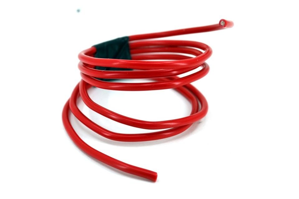 1 Metre 2mm² Kırmızı Bakır Kablo Kalaylı Nyaf Marine