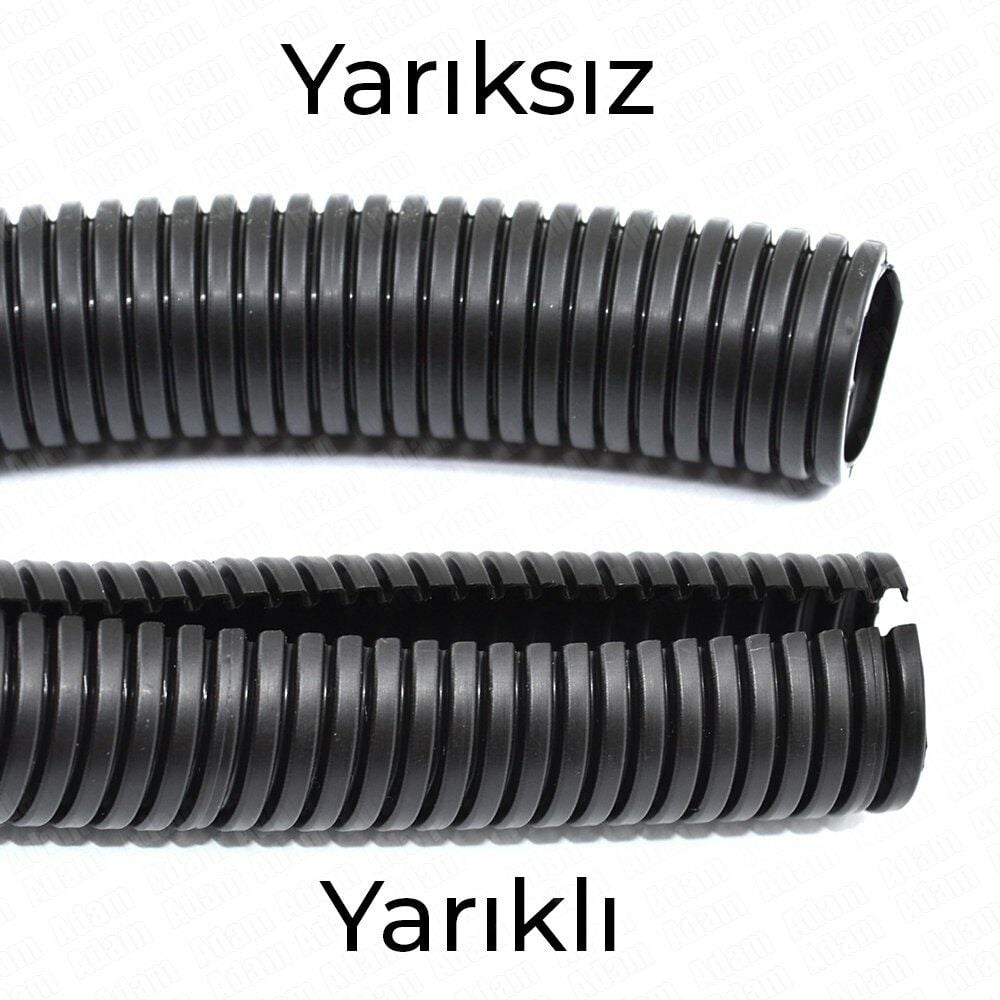 10mm Yarıklı Spiral Boru Kablo Izolasyon Hortumu Siyah Esnek