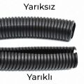 10mm Yarıklı Spiral Boru Kablo Izolasyon Hortumu Siyah Esnek