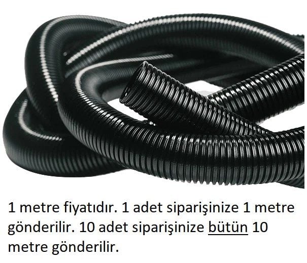 10mm Yarıklı Spiral Boru Kablo Izolasyon Hortumu Siyah Esnek