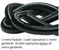 10mm Yarıklı Spiral Boru Kablo Izolasyon Hortumu Siyah Esnek