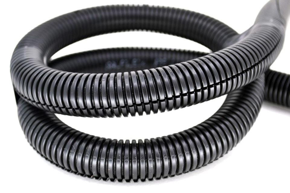 12mm Yarıklı Spiral Boru Kablo Izolasyon Hortumu Siyah Esnek