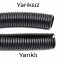 17mm Yarıklı Spiral Boru Kablo Izolasyon Hortumu Siyah Esnek