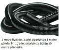 19mm Yarıklı Spiral Boru Kablo Izolasyon Hortumu Siyah Esnek