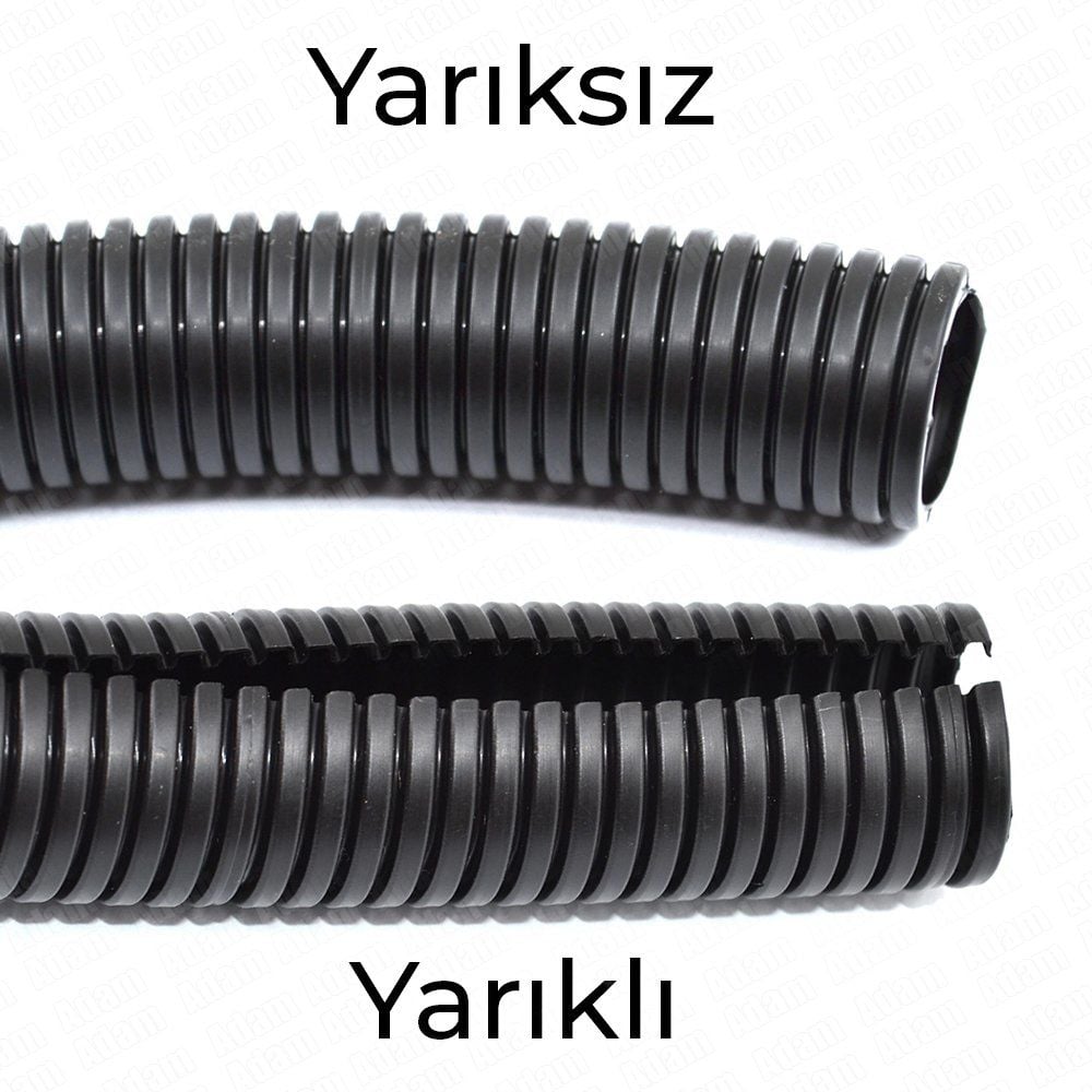 5mm Yarıksız Spiral Boru Kablo Izolasyon Hortumu Siyah Esnek