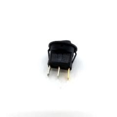 12V Yuvarlak Anahtar 1-0-2 Siyah Rocker Switch 3P