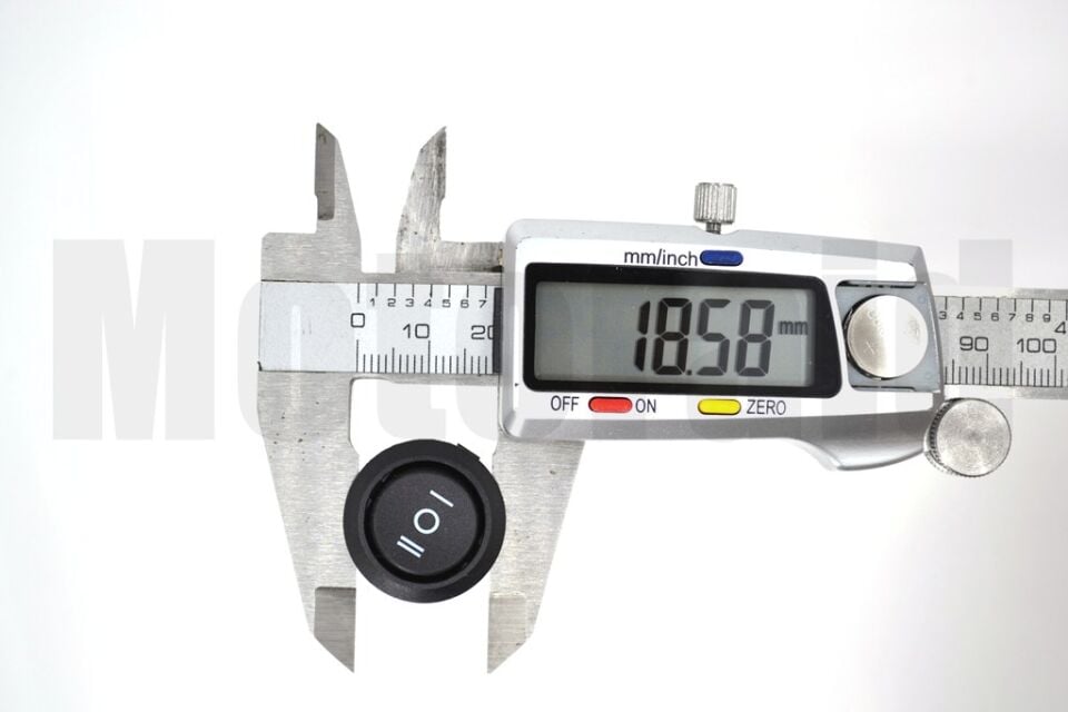 12V Yuvarlak Anahtar 1-0-2 Siyah Rocker Switch 3P