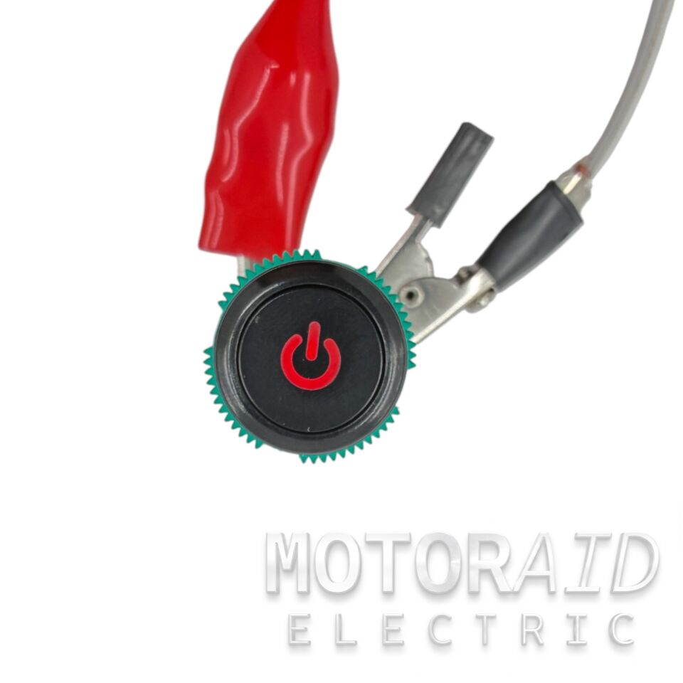 Kalıcılı 19mm 12V 20A Power Logolu Kırmızı Işıklı 1-0 Elektrik Anahtarı MT-ANK10
