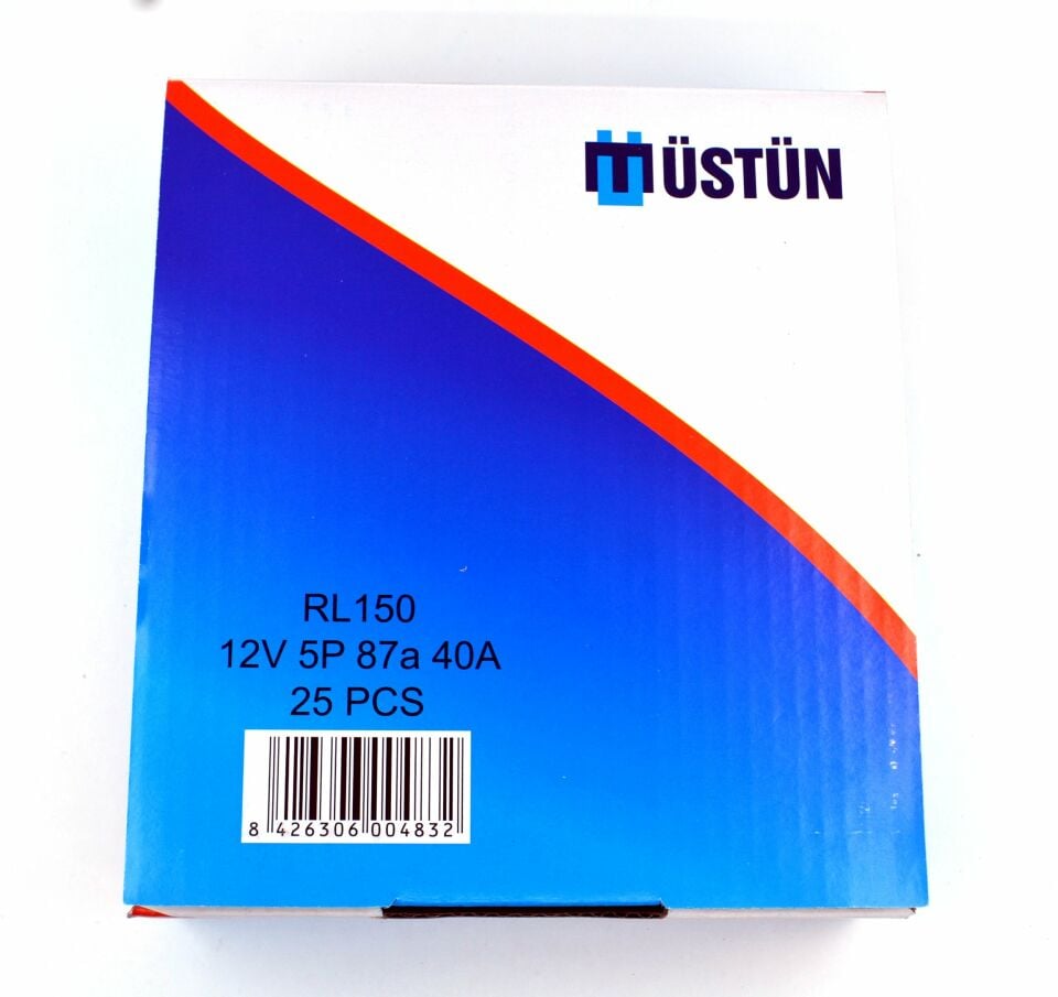 25 Adet Mini Röle 5 Fişli Şeffaf 12V 40A 87A Kırmızı Ledli