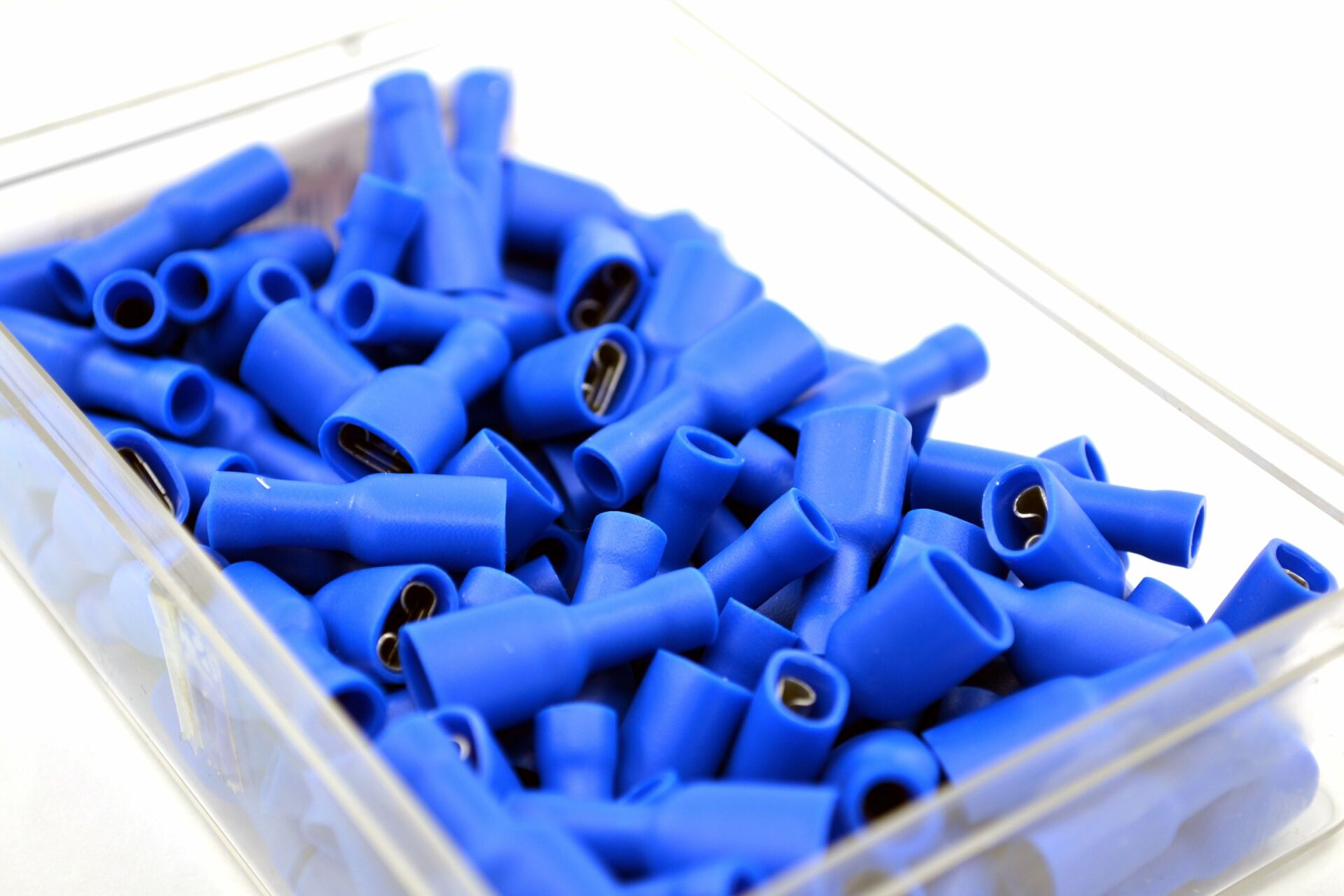 100 Adet 1,50-2,50mm Kablo Ucu 6,3 Dişi Fiş Mavi Izolasyonlu Sıkmalı TPFFD-2638