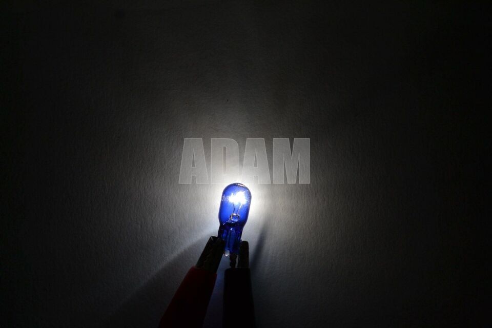 2 Adet 12V T10 Mavi Cam Beyaz Işık Ampul Takımı Park Ampulü (Poşette-Dökmedir)
