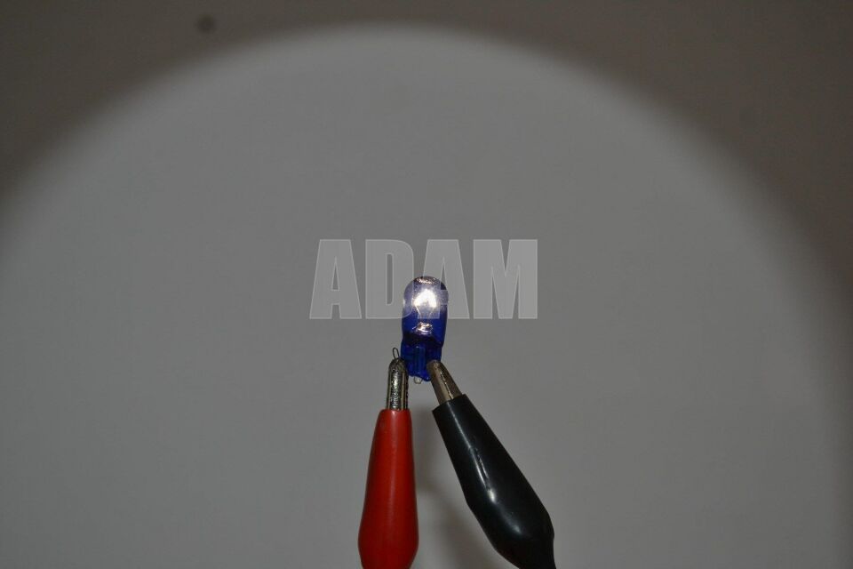 2 Adet 12V T10 Mavi Cam Beyaz Işık Ampul Takımı Park Ampulü (Poşette-Dökmedir)