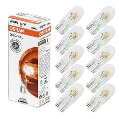 12V T10 W5W Dipsiz Park Gösterge Kadran Plaka Ampulü 10 Adet 2825