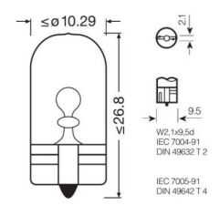 12V T10 W5W Dipsiz Park Gösterge Kadran Plaka Ampulü 10 Adet 2825