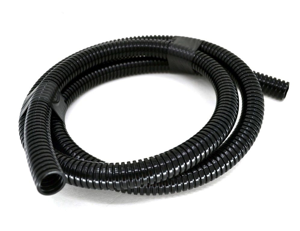 12mm Yarıksız Spiral Boru Kablo Izolasyon Hortumu Siyah Esnek