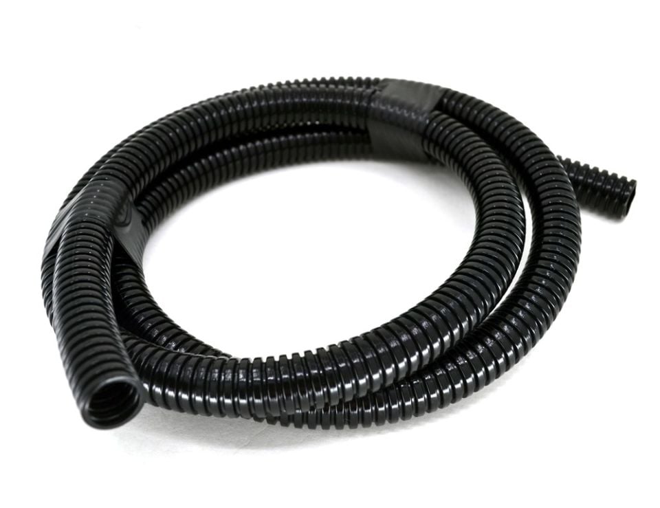 12mm Yarıksız Spiral Boru Kablo Izolasyon Hortumu Siyah Esnek