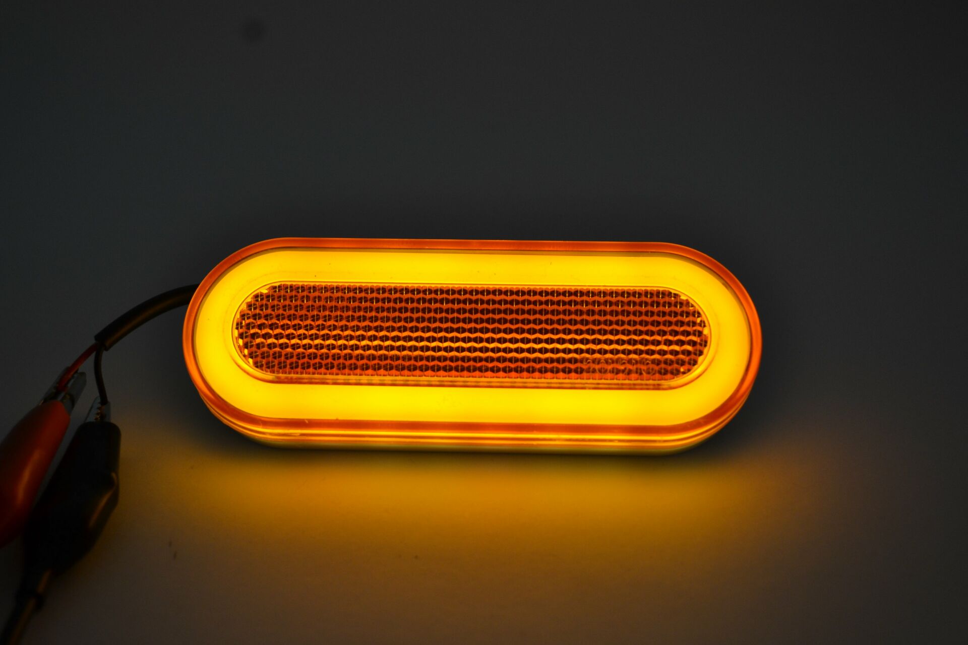 Dorse Karavan Neon Görünüm Led Sinyal İşaret Lamba Turuncu (Tek Devreli Ortası Işıksız Reflektör)