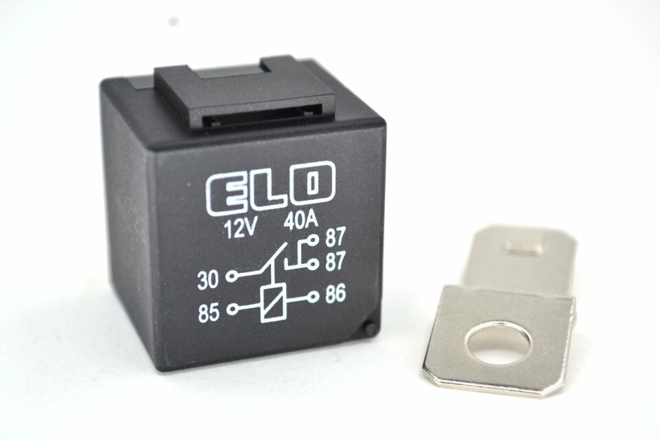 12V 40A Mini Röle 5 Fişli Su Geçirmez Tek Platin Çift 87 Bacak