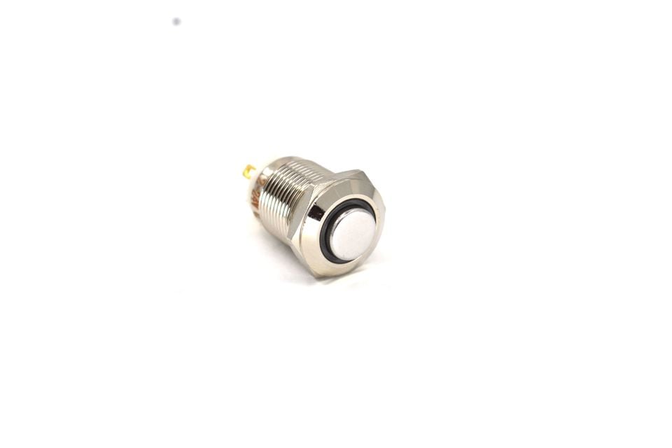 12mm Yaylı Buton Anahtar 12V 24V Kırmızı Işıklı Yuvarlak Metal MT-ANY02