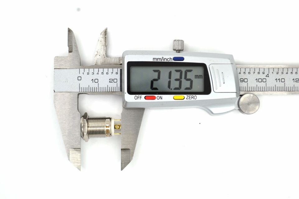 12mm Yaylı Buton Anahtar 12V 24V Kırmızı Işıklı Yuvarlak Metal MT-ANY02