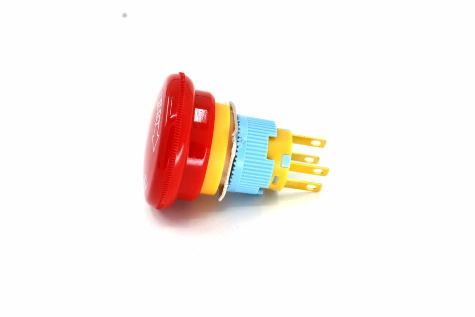 Acil Stop Bas Çevir Kırmızı Anahtar Buton 2NC 33mm MT-ANK15