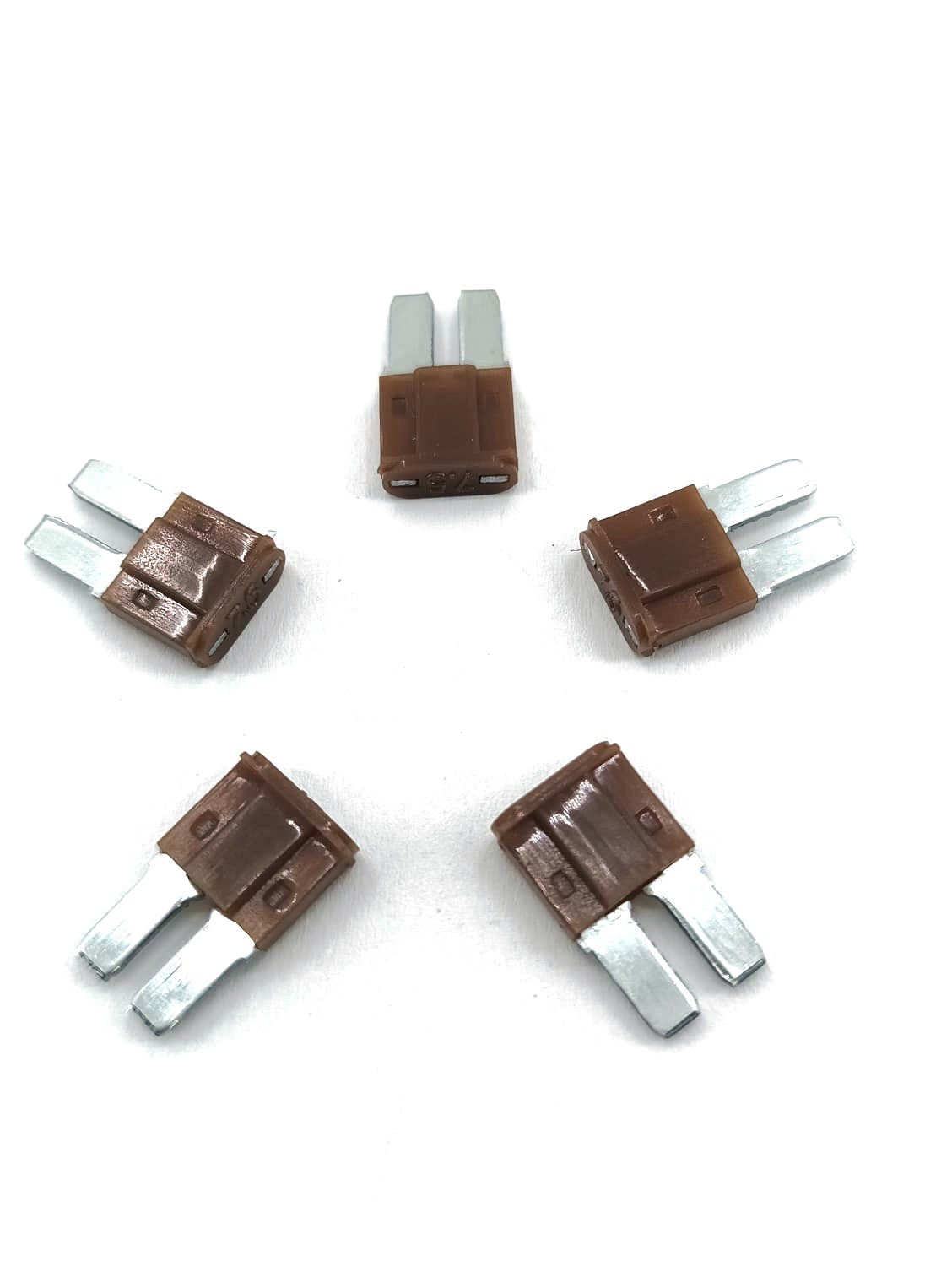 5 Adet 7,5A Mikro 2 Ayaklı Kahverengi Bıçak Sigorta 7,5 Amper Micro