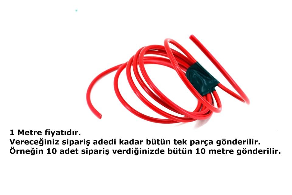 1 Metre 1,5mm² Kırmızı Bakır Kablo Kalaylı Nyaf Marine