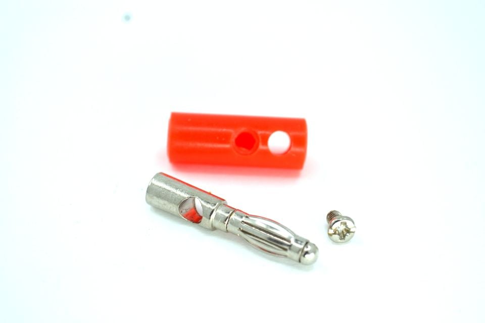 1 Takım Erkek Dişi Kırmızı Siyah Banana Jak Born Klemens 4mm Jack