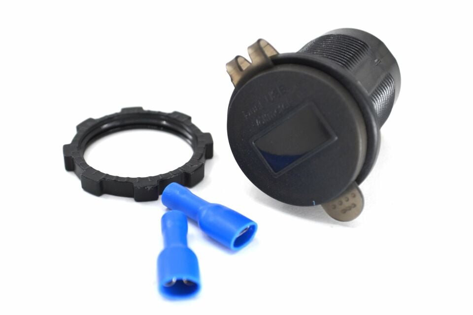 12V Tekne Karavan Akü Voltmetreli USB Şarj Portu MT-06