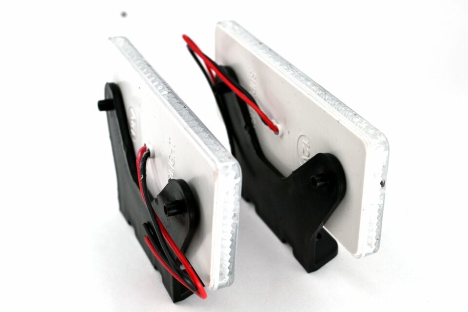 2 Adet 12V Beyaz Reflektör Dikdörtgen Ledli Side Marker Lamba