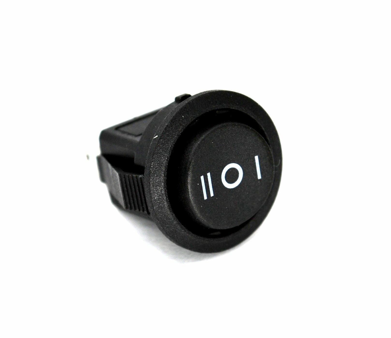 Mini Yuvarlak Siyah Elektrik Anahtarı 1-0-2 Işıksız Rocker