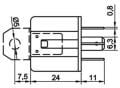 12V 40A Mini Röle 4 Fişli Toz Korumalı 710140102