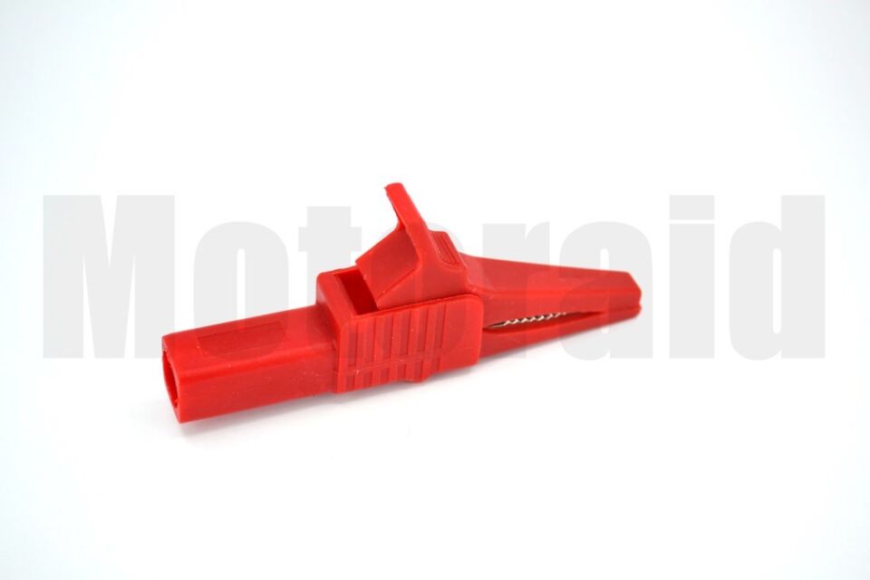 Tam İzole 85mm Kırmızı Krokodil 4mm Banana Jak Girişli