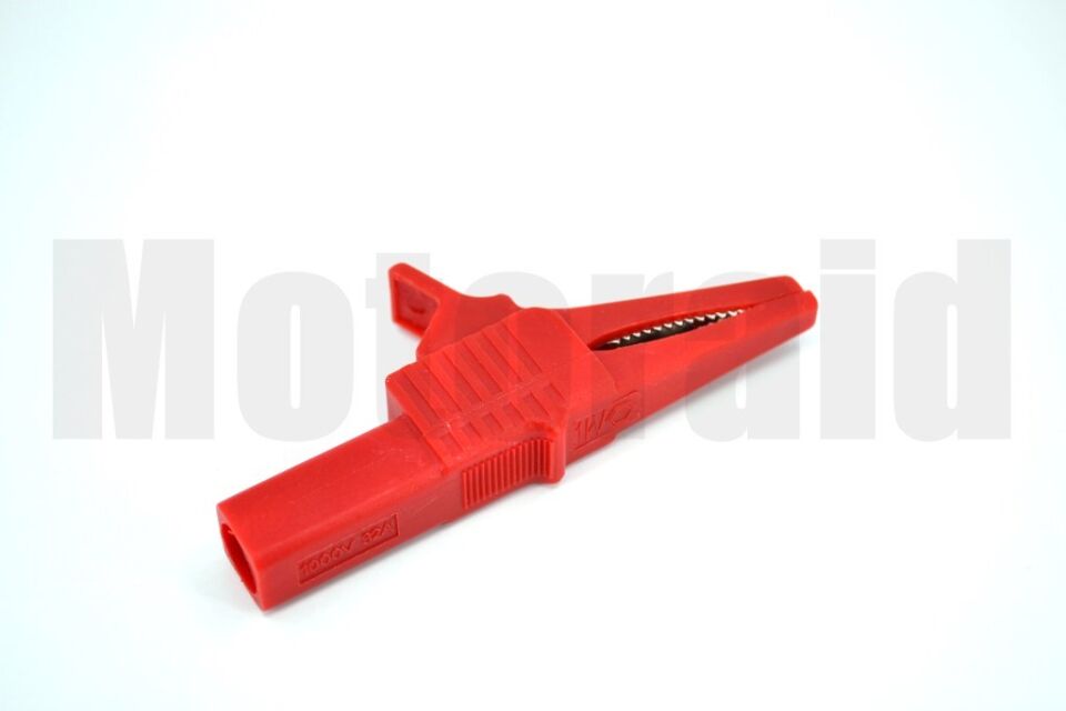 Tam İzole 85mm Kırmızı Krokodil 4mm Banana Jak Girişli